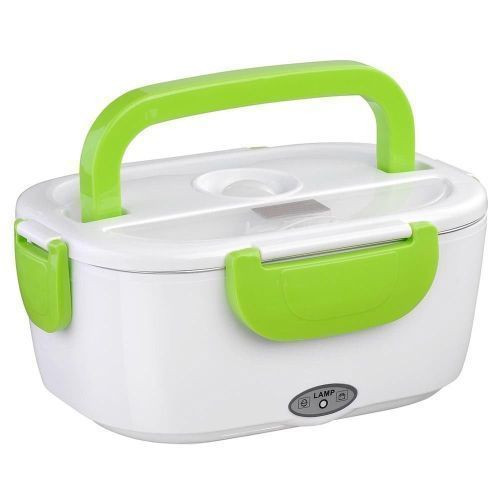 Boîte Chauffante - Lunch Box Électrique - 1.05 L - Blanc - Vert