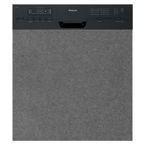 Lave Vaisselle - Semi-Encastrable - NOIR 12C - 8 PROG-F.502B