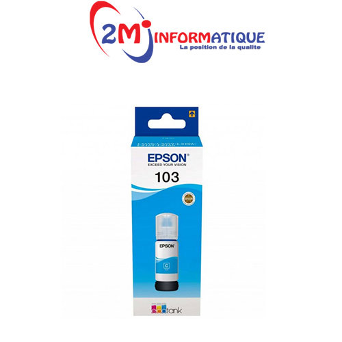 BOUTEIL ENCRE EPSON 103 d origine cyan70ml