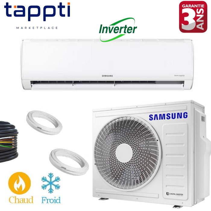 Climatiseur - 12000BTU INVERTER - Blanc - Garantie 3 ans