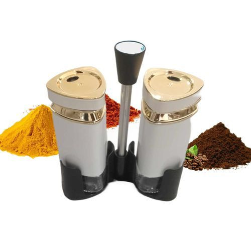 Ensemble De Pots à Épices 2 Pcs & Support De Rangement